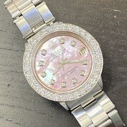 Rolex 31mm Midsize 4 Carat Bezel VS+ Box Papers Buy Sale Trade Gold Silver Scrap Coins Bars Watches  
