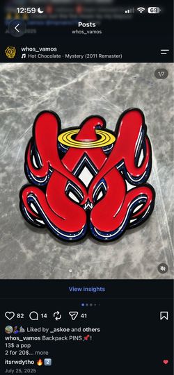 Angel backpack pin