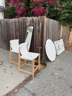 Free table, chairs, mirror, collapsing table