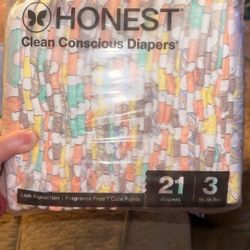 Honest Diapers Size 3 Unopened 