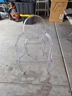 Clear Acrylic Ghost Chair with Arms