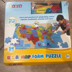 USA Map Foam Puzzle