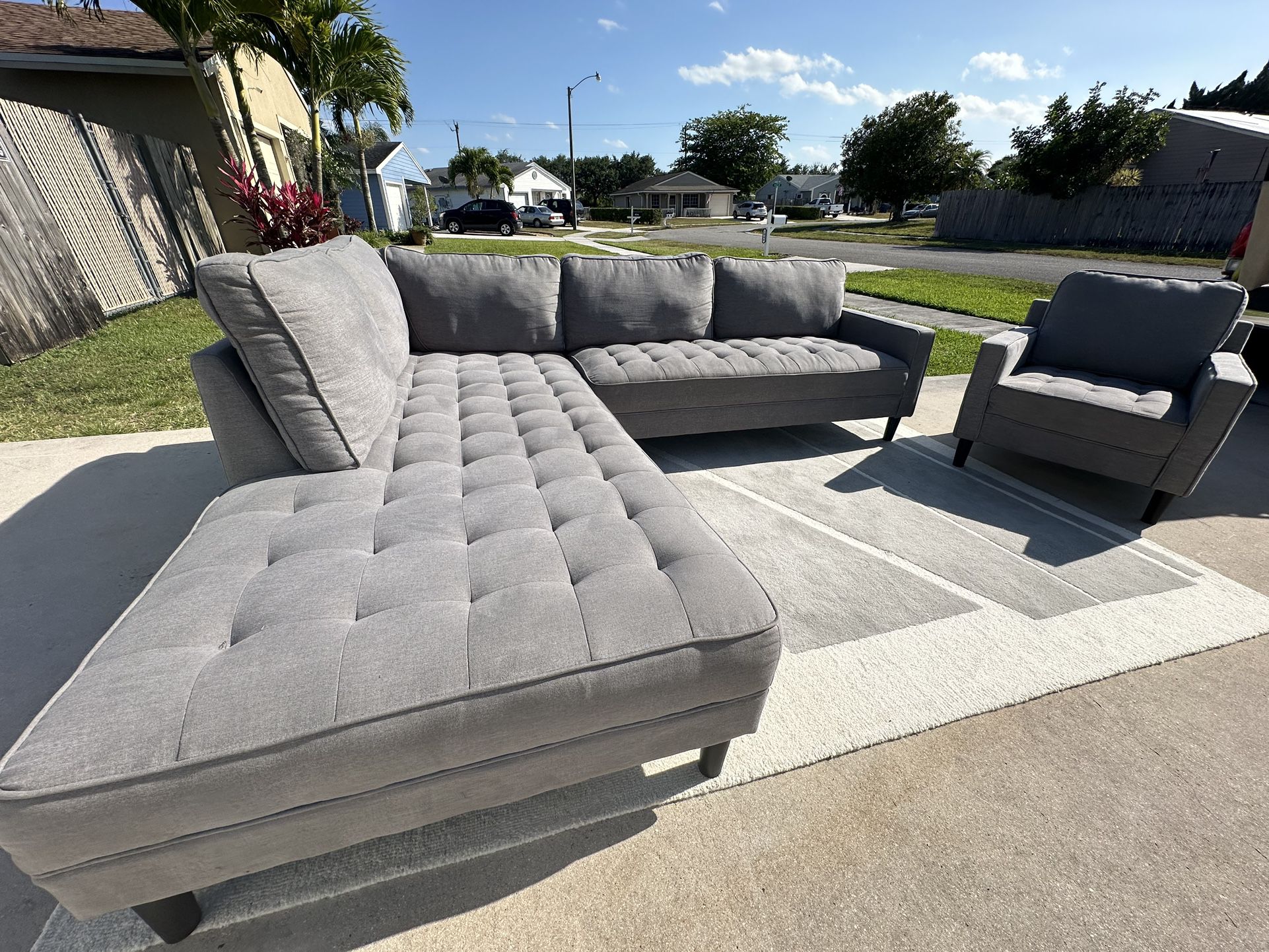 Grey Sectional Set Free Delivery 