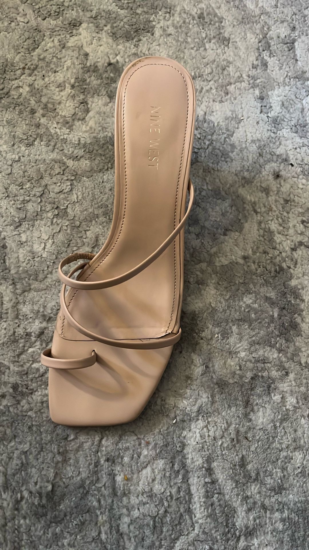 Nine West, Size 9.5, Tan Strappy Mini Heels