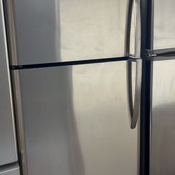 Frigidaire Stainless Steel Top Freezer Refrigerator Apartment Size 