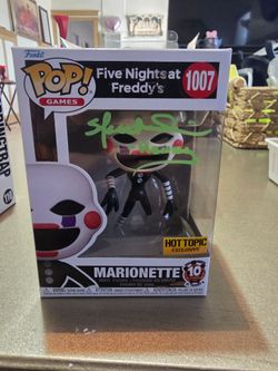 Five nights at freddys marionette funko pop signed by skeet ulrich