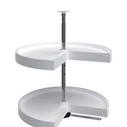 Rev-A-Shelf 24'' Lazy Susan Pie-Cut Polymer Two-Shelf, White for $75