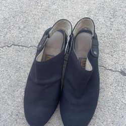 Ariat Womens Slip On Sling back Shoes Black Size 6 Vintage 