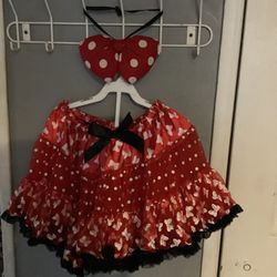 Minnie Mouse Skirt And Bow