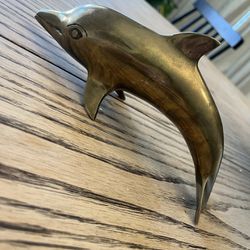 Mid Century Brass Dolphin 