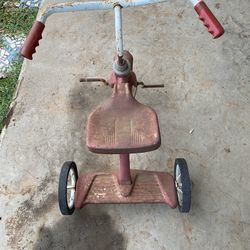 Tricycle, Vintage Play King, Red And White