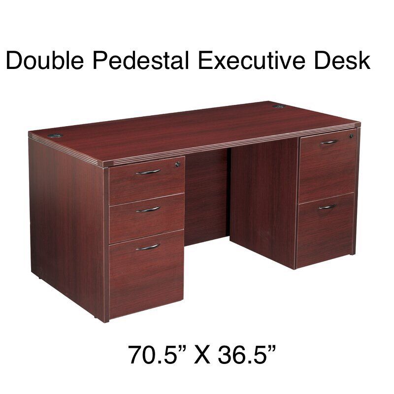Brand new Double Pedestal Executive Desk, file and supply drawers. Business study student home furniture household general
