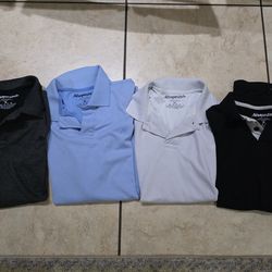 (4) xl Aeropostle polos athletic fit shirts