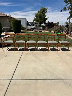 Mid- Century Alder Wood Dining Chairs