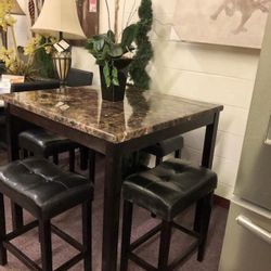 50% SALE Table and 4 stools 