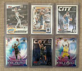 Lot of six basketball cards..