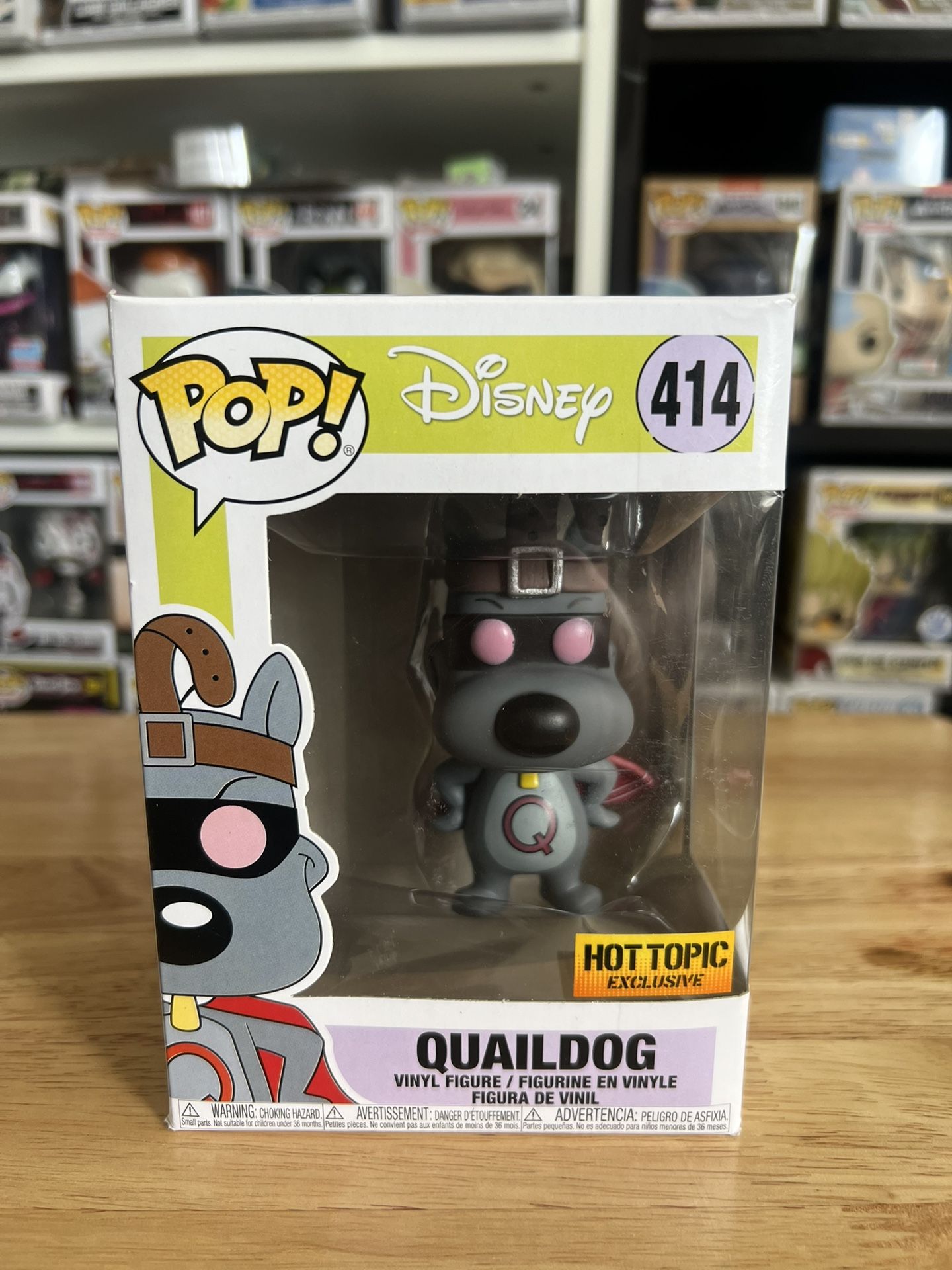 VAULTED EXCLUSIVE Quaildog Funko Pop #414 Disney Doug Porkchop Dog Hot Topic Toy