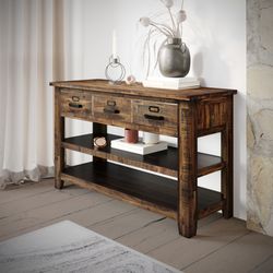 Cannon Valley Distressed Brown Sofa Table