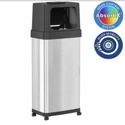 iTouchless 24 Gal. / 91 Liter Stainless Steel Push Door Household Metal Trash