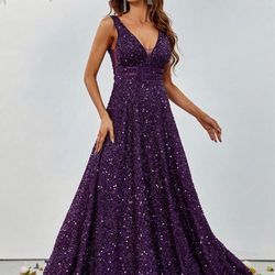 Prom Party Dress Purple