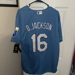Nike Bo Jackson blue Kansas City Royals Jersey size L