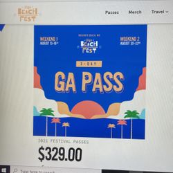 Beach Fest 3day Pass Week 2