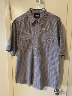 Wrangler Western Short Sleeve Plaid Shirt