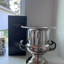 Vintage Sheffield Silver Champagne Bucket, Wine or beverage chiller, ice bucket - silver plate