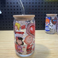  Peanuts Valentine Glass Can♥️