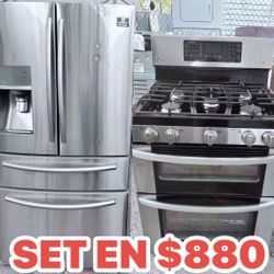 SET DE REFRIGERADOR Y ESTUFA EN BUENAS CON DICIONES 