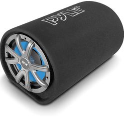 Pyle 8-Inch Carpeted Subwoofer Tube Speaker - 400 Watt High