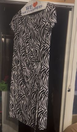 Studio 44 Zebra Print Ruched Dress