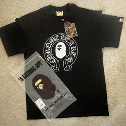 Black Chrome Hearts X Bape Tee