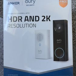Eufy HDR 2 K Resolution Wired  Video Doorbell camera - Brand New Sealed Box 