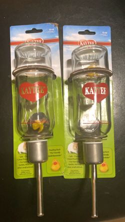 Katie 6oz chew proof glass water bottle for hamsters, gerbils or pet mice