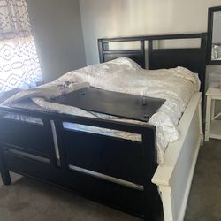 Black Bed Frame Only-Queen Size