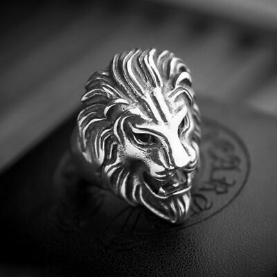 Men Stainless Steel Lion Head Ring size 9 10 11. Brand new