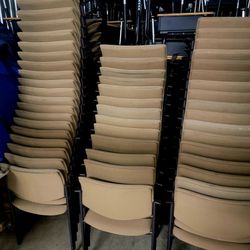(40) Steelcase Cream Stackable Chairs Church School Office Business Lobby $20