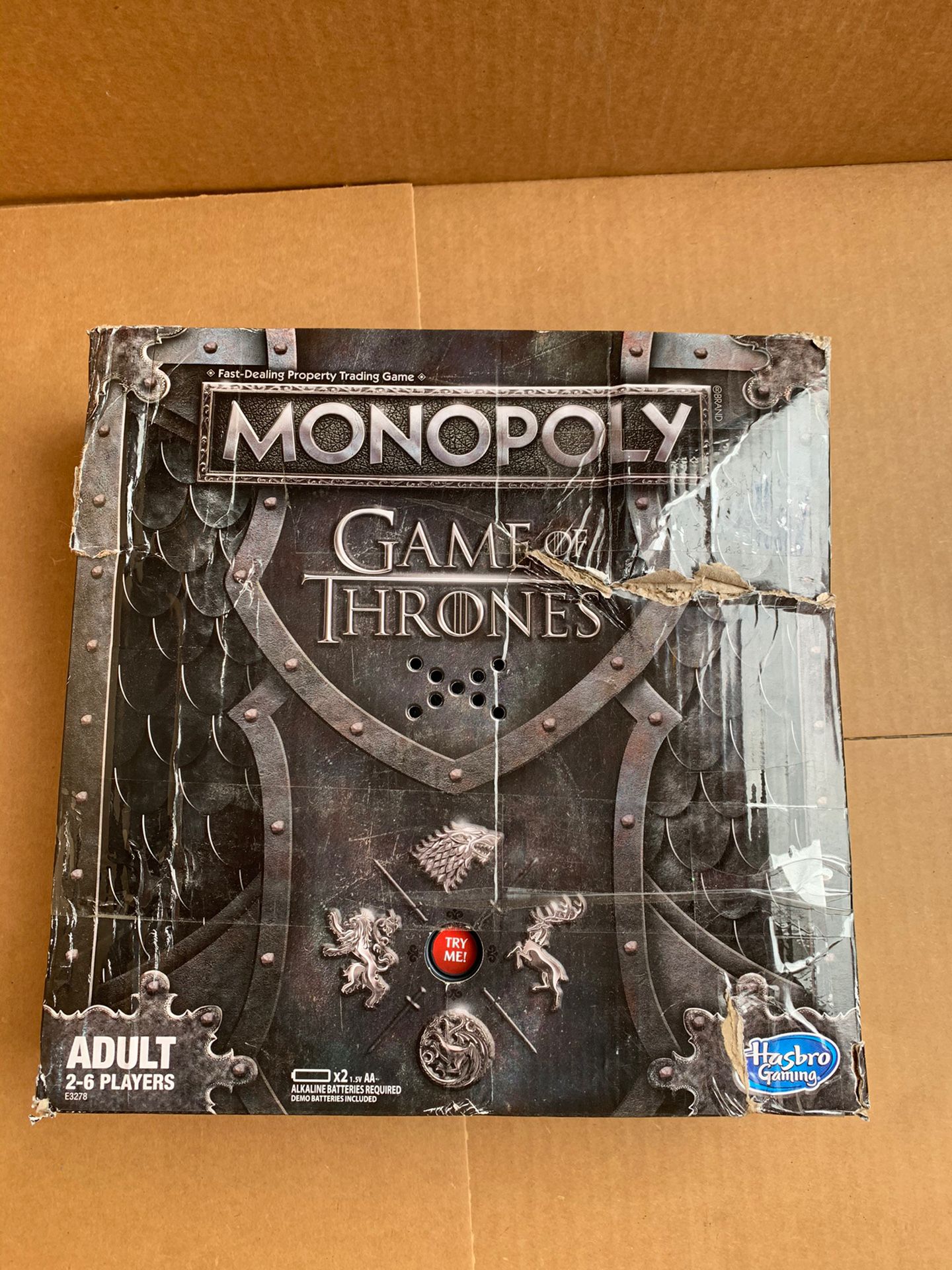 Hasbro Monopoly Game of Thrones Fast Dealing Property Board Game