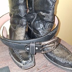 Botas CINTO Y JUEGO SE cartera De Aveztruz 