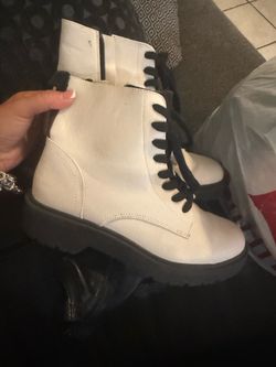 Beige Lace-Up Ankle Boots
