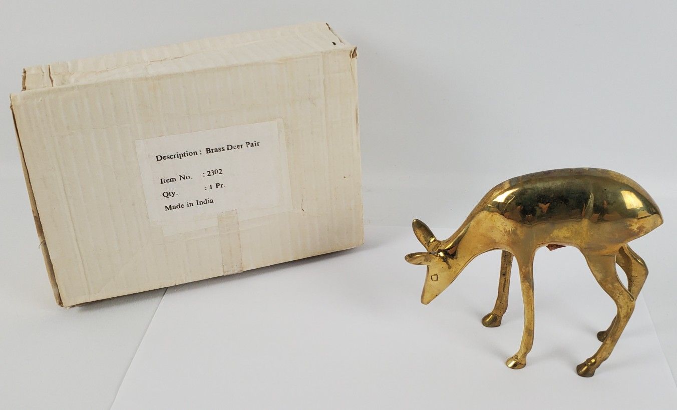 1 Brass Deer Not Pair