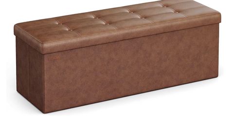43 Inches Folding Storage Ottoman Bench