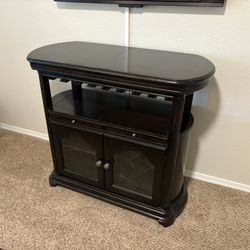 Dark Wood Bar Console Table 
