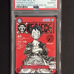 Magazine Promo Vol. 20 Luffy PSA 10