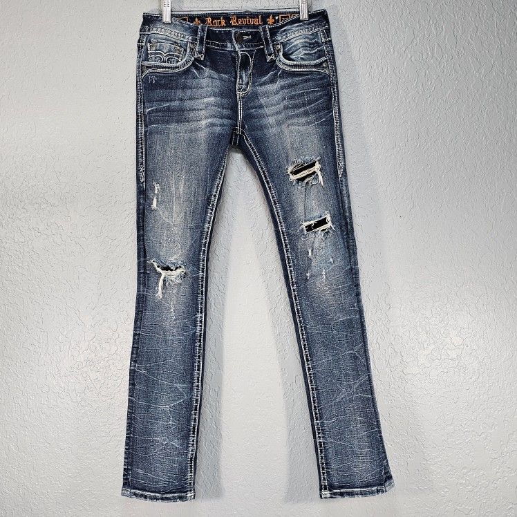 Rock Revival Taye Straight Stretch Jean Women's Size 27