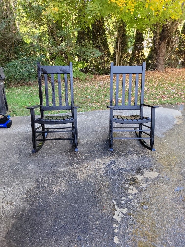 Black Wood Rocking Chairs