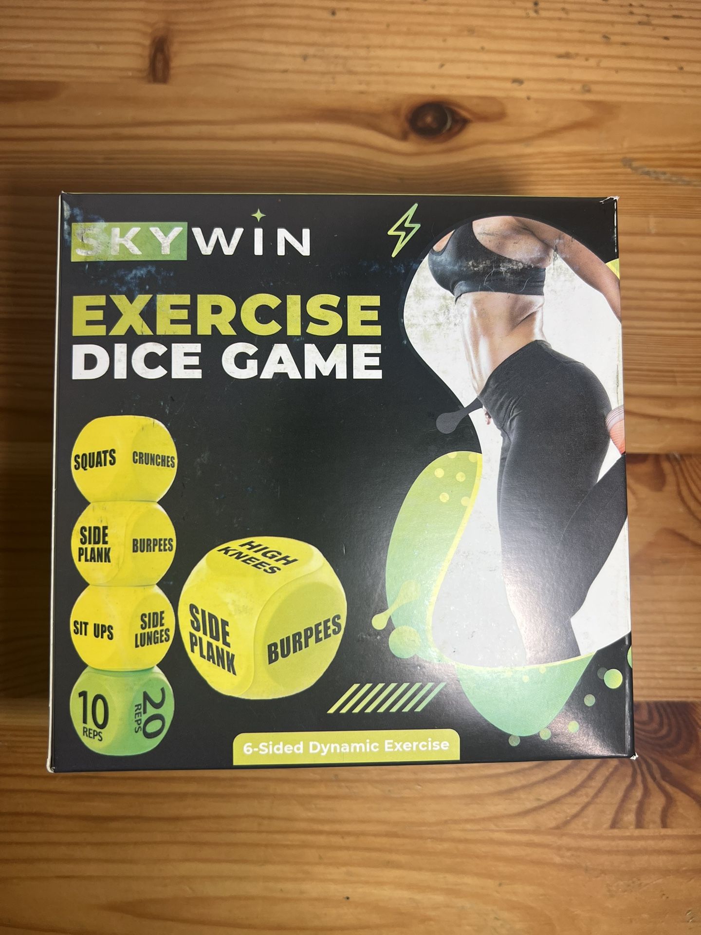 Skywin Workout Dice - Fun Exercise Dice for Solo or Group Classes, 6-Sided Foam Fitness Dice Great Dynamic Exercise Equipment (Yellow) Brand New