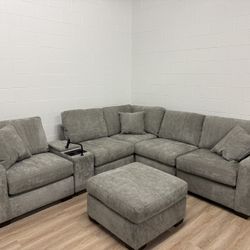 The Belmont Sectional Sofa (Sand) — Delivery Available!