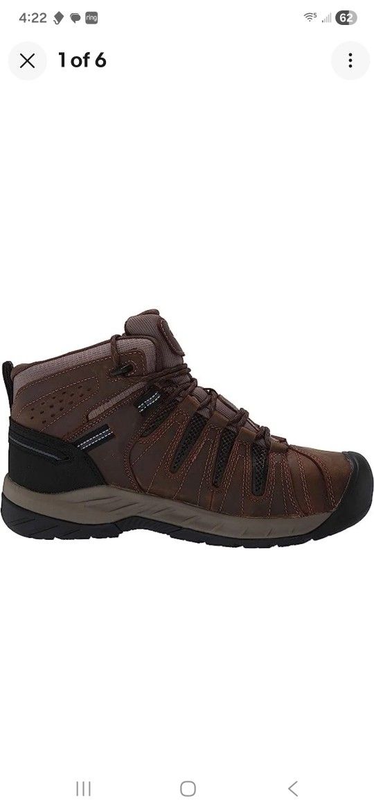 Keen Flint II MID WP Size 13D Cascade Brown
